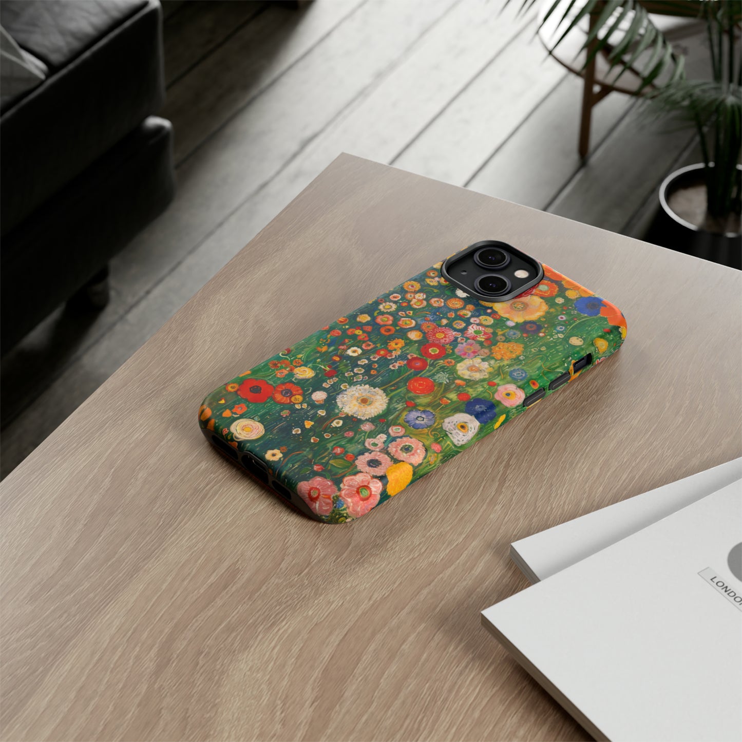 Gustav Klimt Style Flower Garden Painting Phone Case