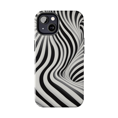 Twist Your Perception: Optical Illusion Tough Case for Apple iPhone Models – Where Art Meets Function