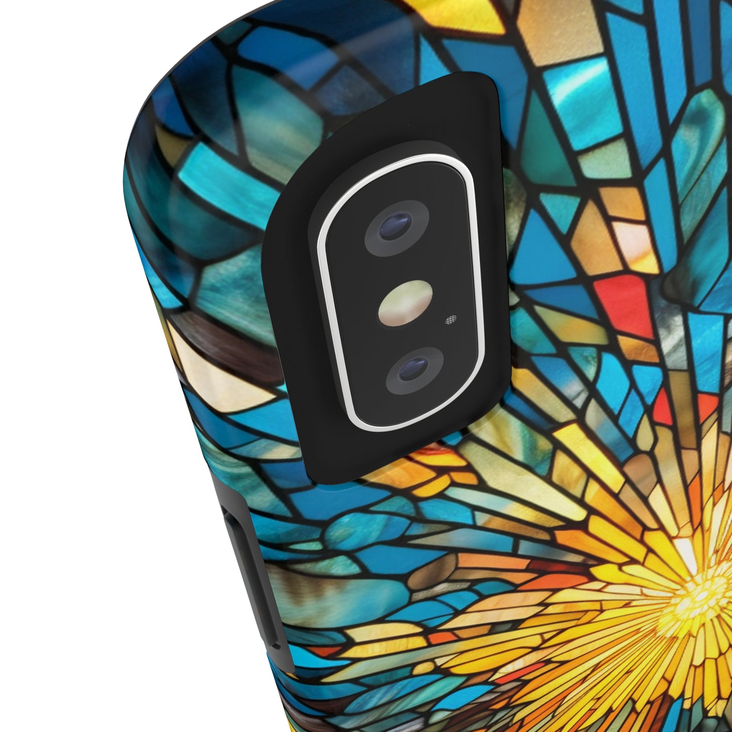 Stained Glass Sunburst Magic | Tough iPhone Case | Embrace Vibrant Style and Reliable Protection