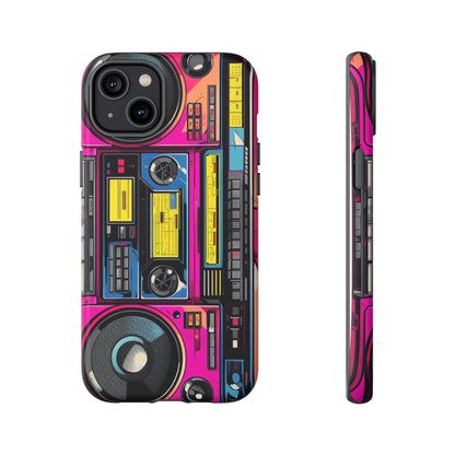 Boombox Hip Hop Music iPhone Case | Embrace Retro Vibes with Urban Beats for Google Pixel, iPhone, and Samsung Cases