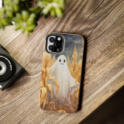 Ghost of Halloween Fall Pumpkins iPhone Case | Embrace the Spooky Autumn Vibes