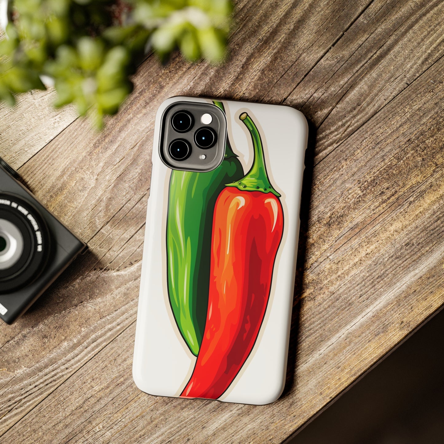 Green or Red Hot Chiles iPhone Case | New Mexico Fiery Flavors for Spice Lovers