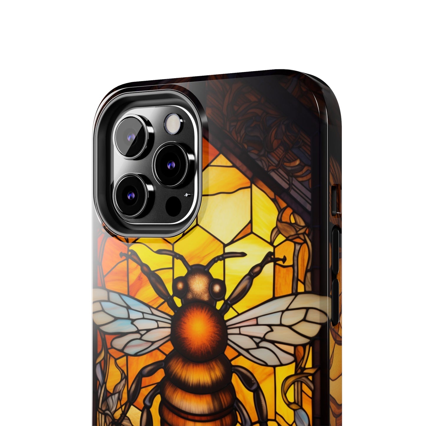 Stained glass Honey Bee iPhone Case | Embrace the Sweetness of Nature's Workers