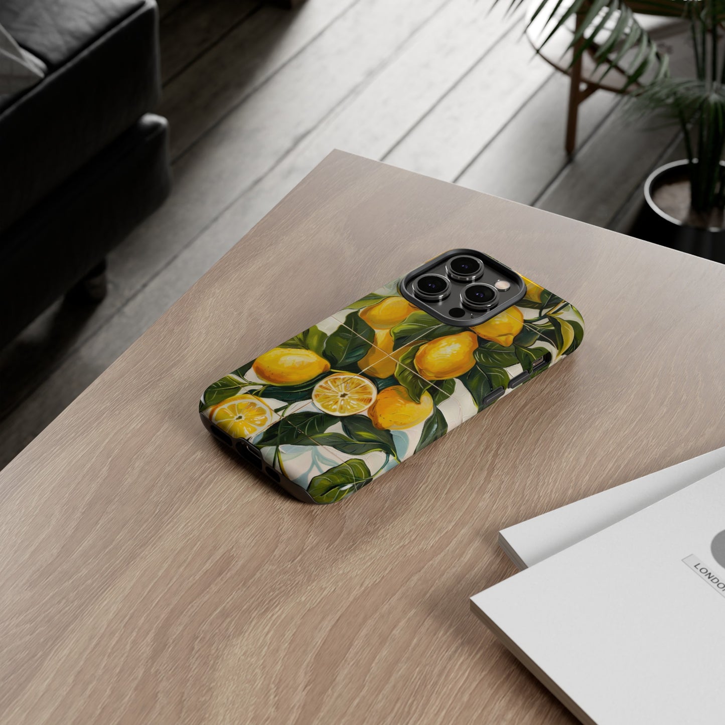 Mediterranean Lemon Italian Tile iPhone 14 Case