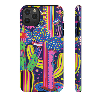 Retro 1960s Psychedelic Cactus Flowers Phone Case