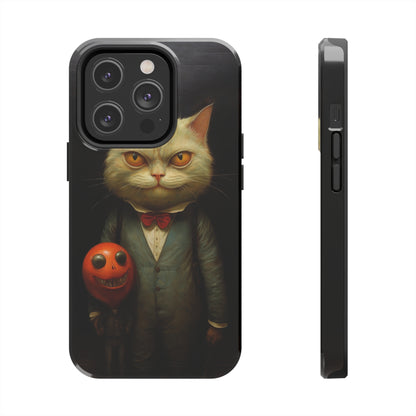 Creepy Spooky Halloween Cat iPhone Case | Dark Academia, Goth