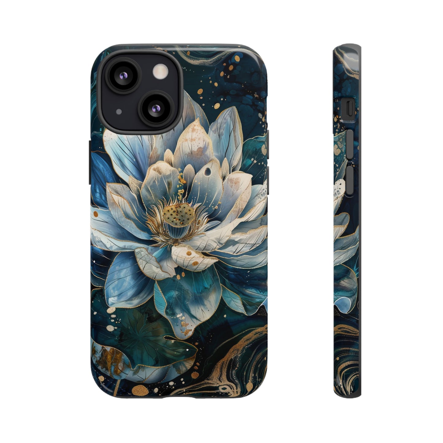 Zen Stained Glass Lotus Floral Design Phone Case