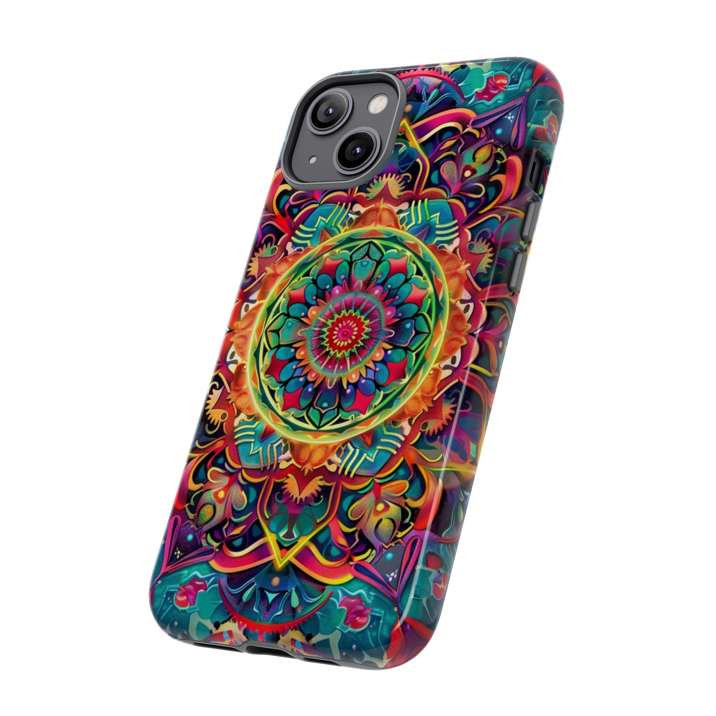 Cosmic Stained Glass Mandala Phone Case