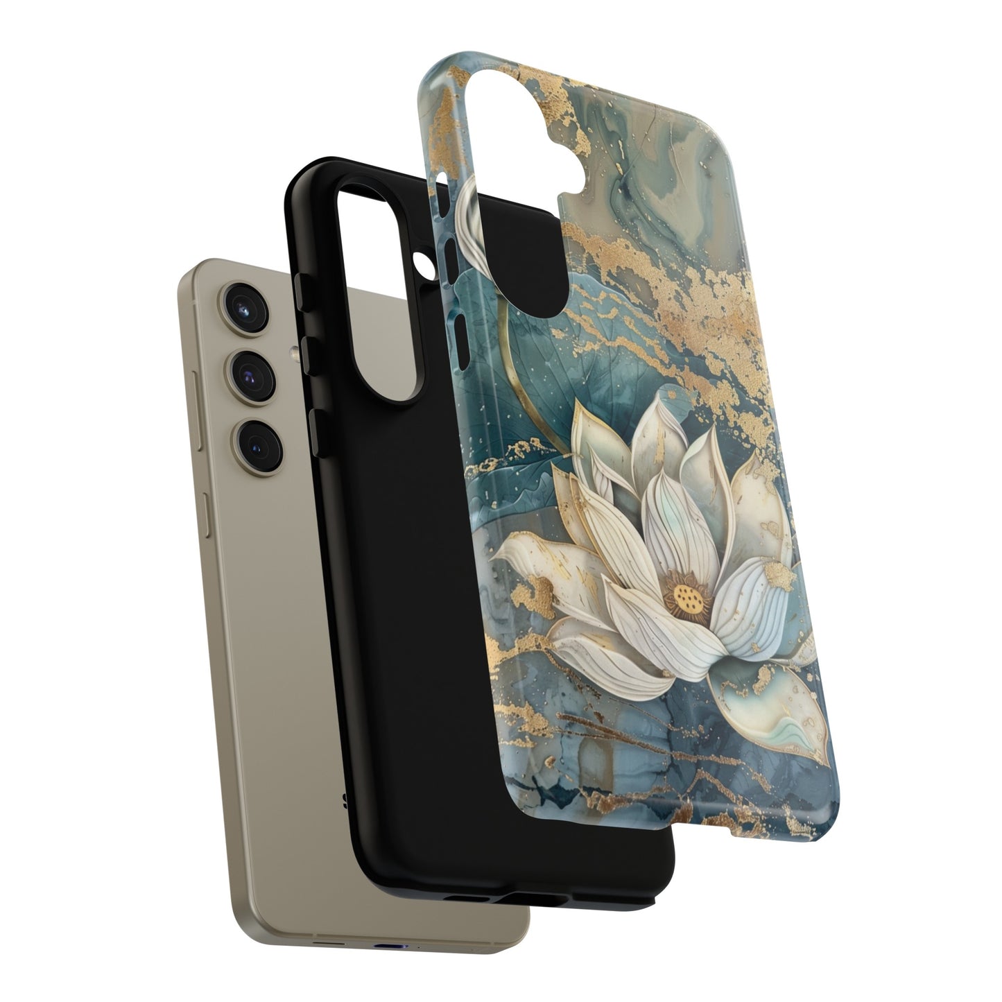 Zen Lotus Gold Floral Phone Case