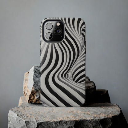 Twist Your Perception: Optical Illusion Tough Case for Apple iPhone Models – Where Art Meets Function