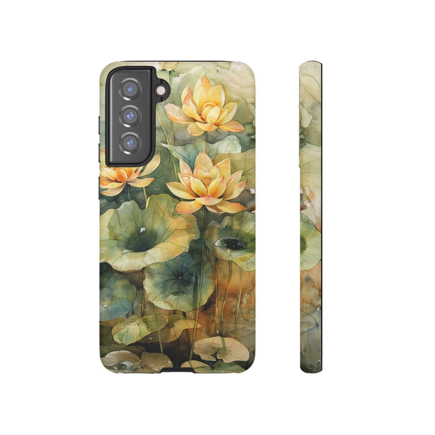 Zen Lotus Watercolor Painting iPhone 15 Case