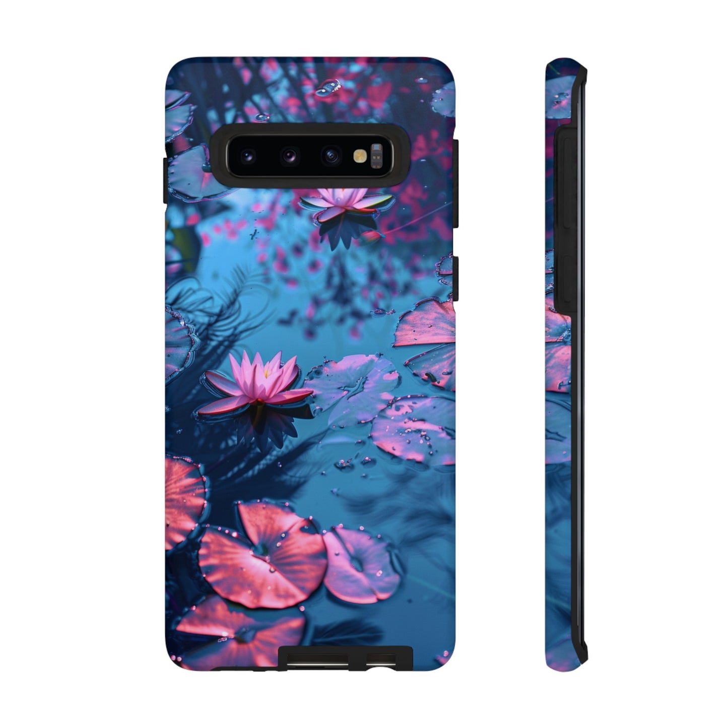 Magenta and Blue Color Zen Lily Pad Phone Case