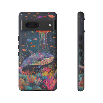 Whale Shark, Turtle, Jellyfish Phone Case