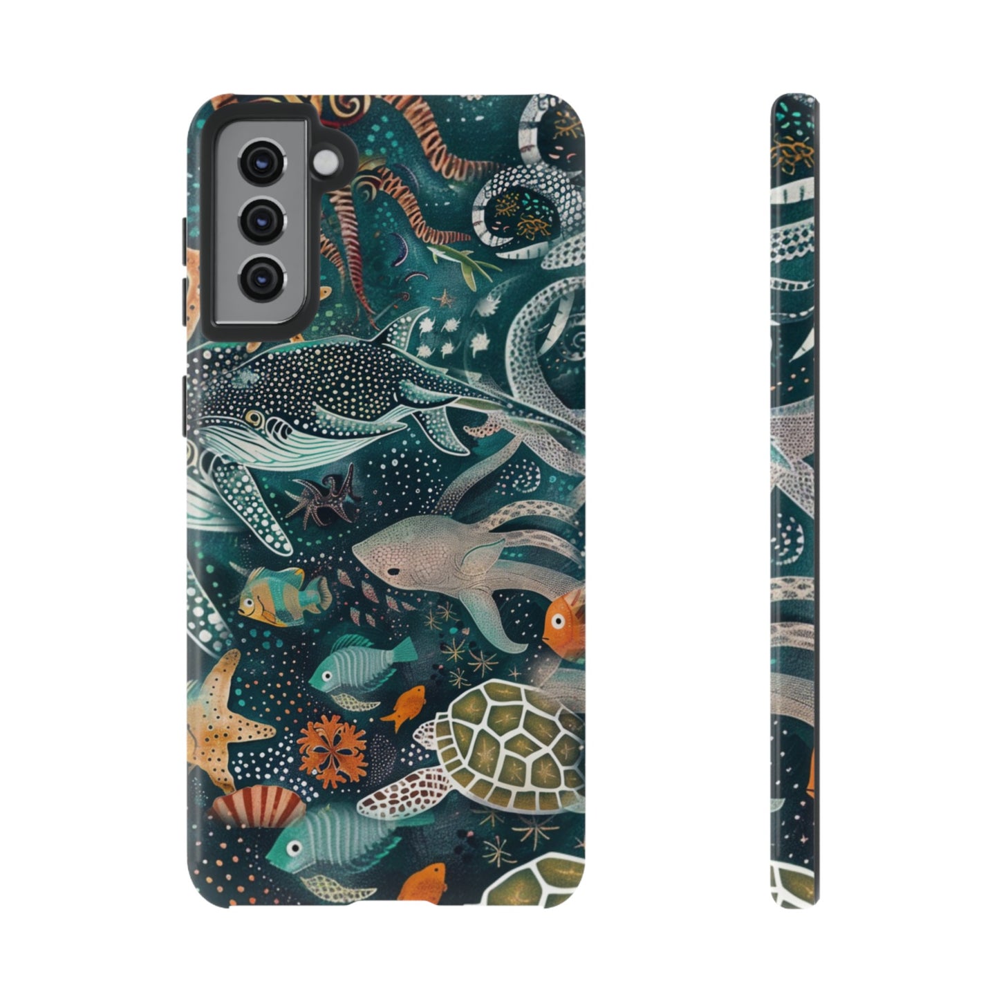 Undersea World Shark, Turtle, Manta Ray Phone Case