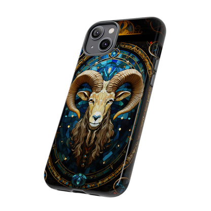 Aries Astrology Stained Glass Design Phone Case