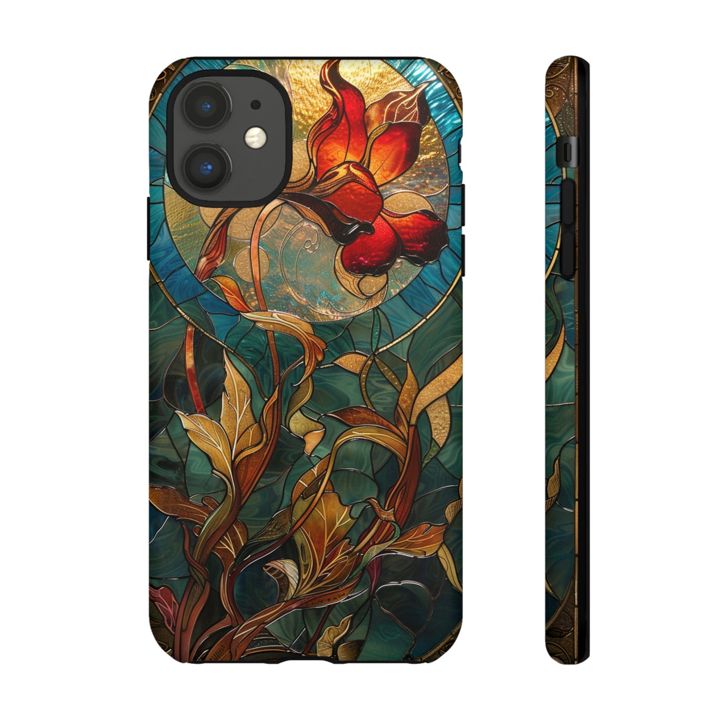 Art Nouveau Floral Full Moon Phone Case