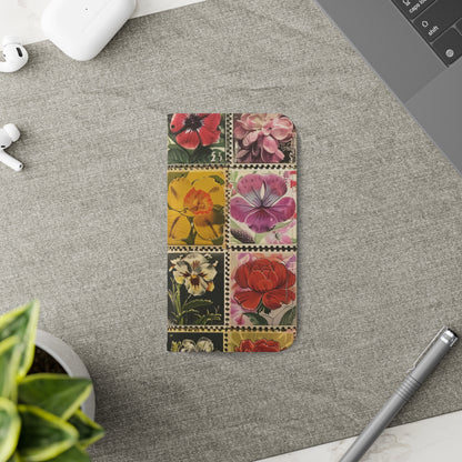 Vintage Floral Stamp Collection Flip Case