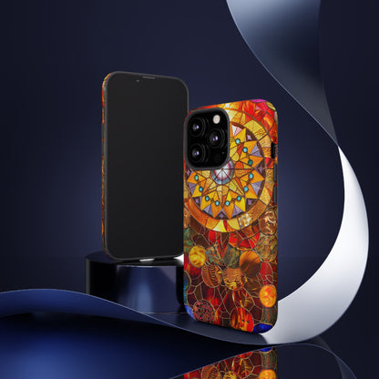 Cosmic Stained Glass Mandala Phone Case