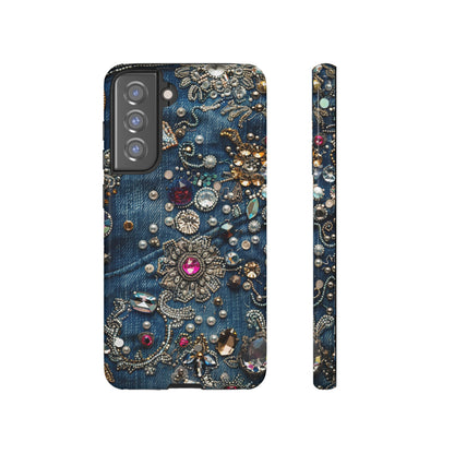 Blue Jean Queen Rhinestone Bling Phone Case