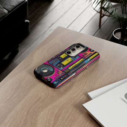 Boombox Hip Hop Music iPhone Case | Embrace Retro Vibes with Urban Beats for Google Pixel, iPhone, and Samsung Cases