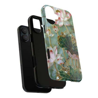 Elegant Floral Phone Case - Tough Cases with Lotus Design