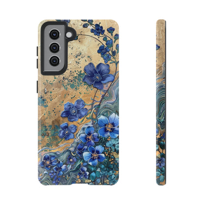 Forget Me Nots Vintage Color Splash Floral Design Phone Case