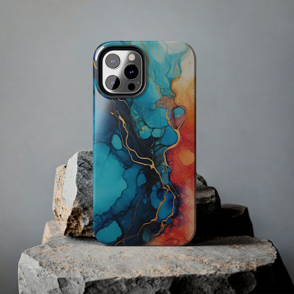 Marbled Watercolor iPhone Case | Embrace the Mesmerizing Multicolor Art