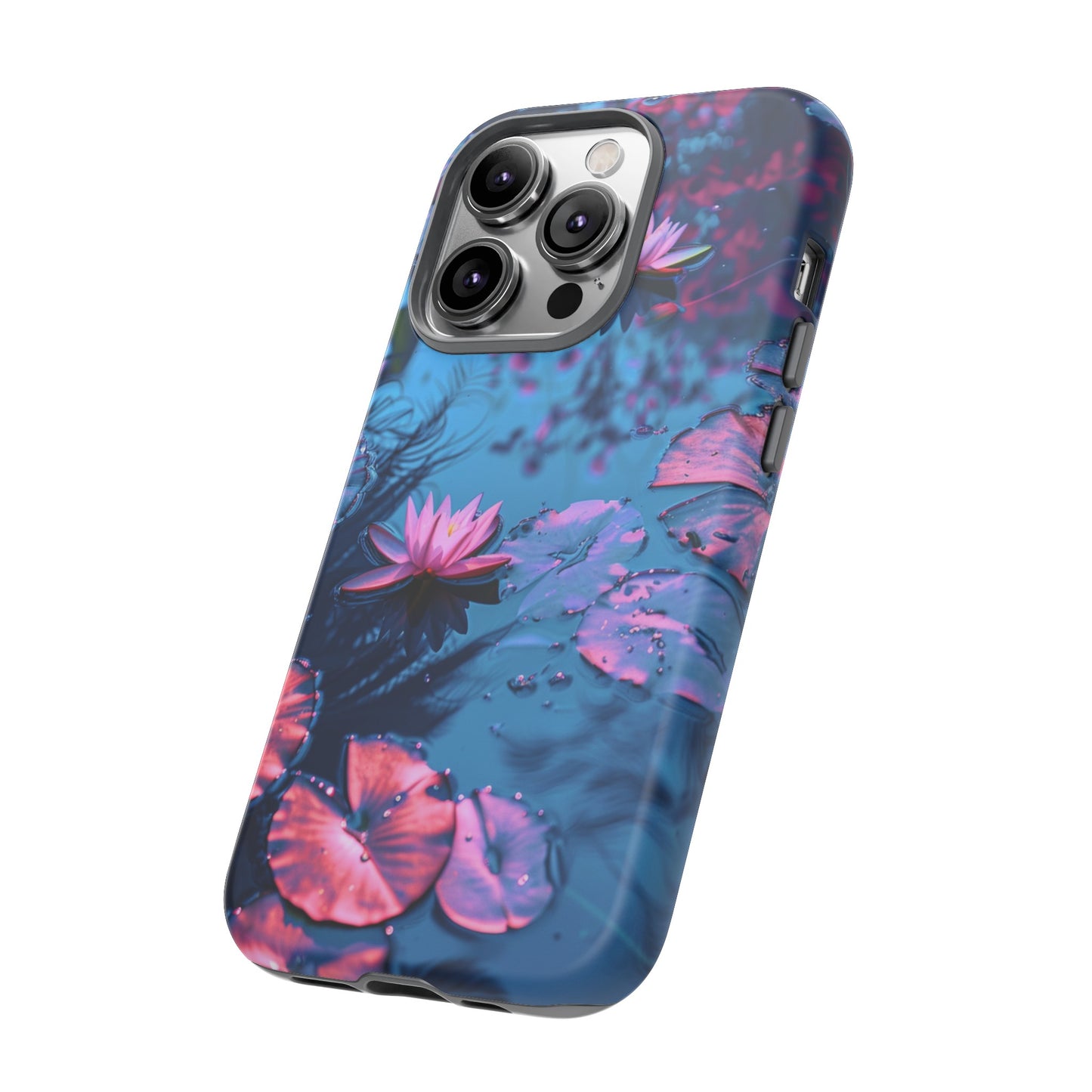 Magenta and Blue Color Zen Lily Pad Phone Case