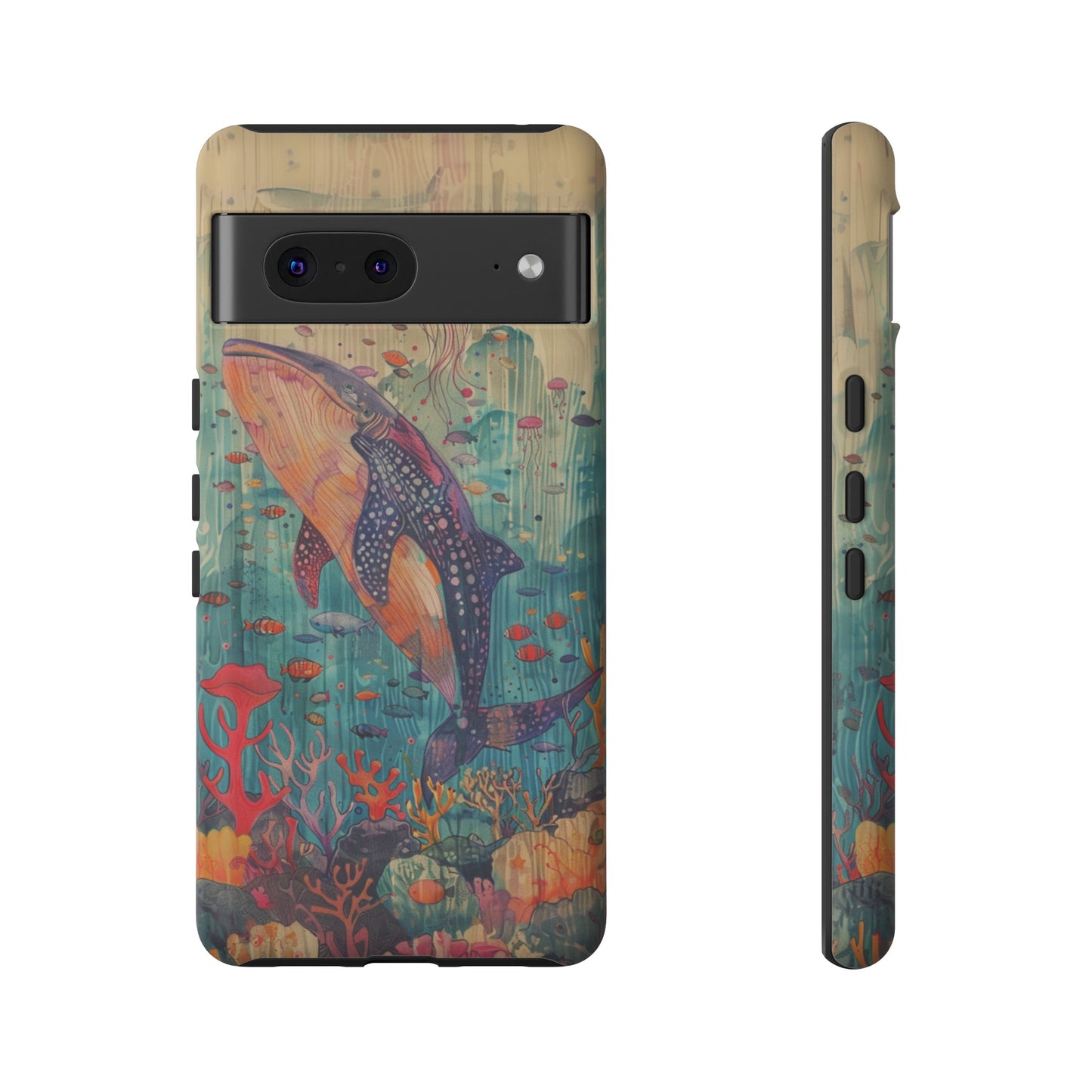 Whale Shark, Turtle, Manta Ray Phone Case