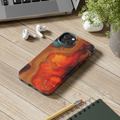 Faux Wood and Colorful Epoxy iPhone Case | Embrace the Beauty of Nature and Vibrant Artistry