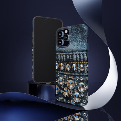 Blue Jean Queen Rhinestone Bling Phone Case