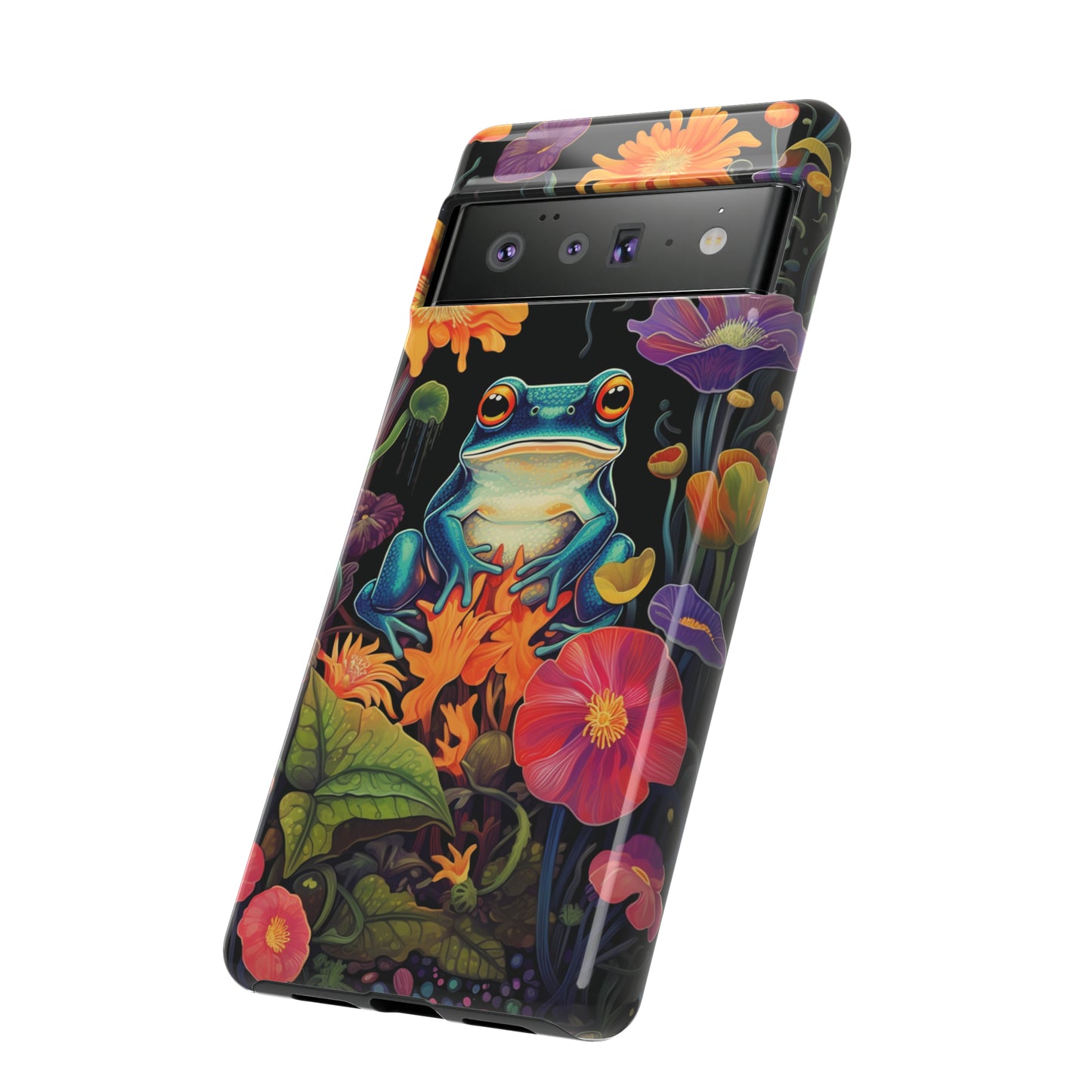 Floral Frogs Elegance Phone Case for Google Pixel, iPhone & Samsung Galaxy