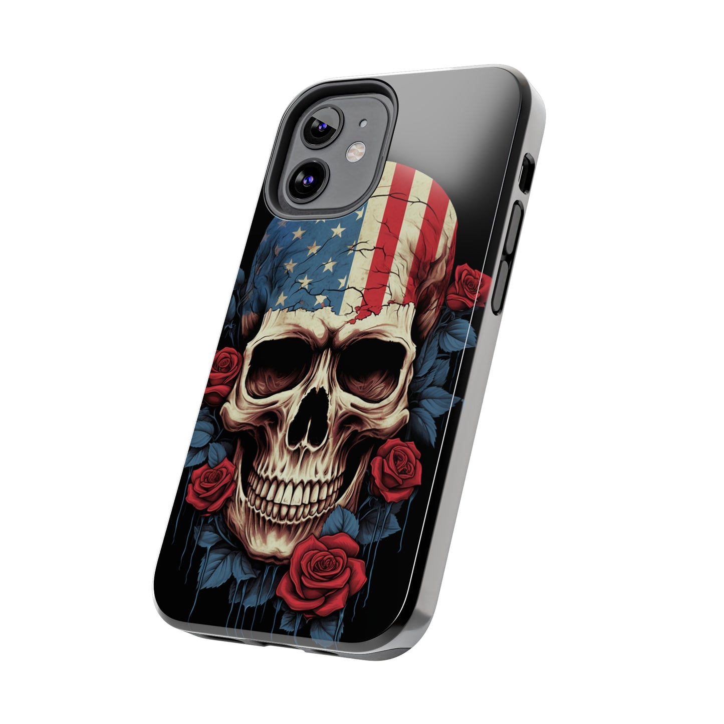 American Pride with an Edgy Spin: Skull USA Flag iPhone Case – Modern Protection Meets Patriotic Design