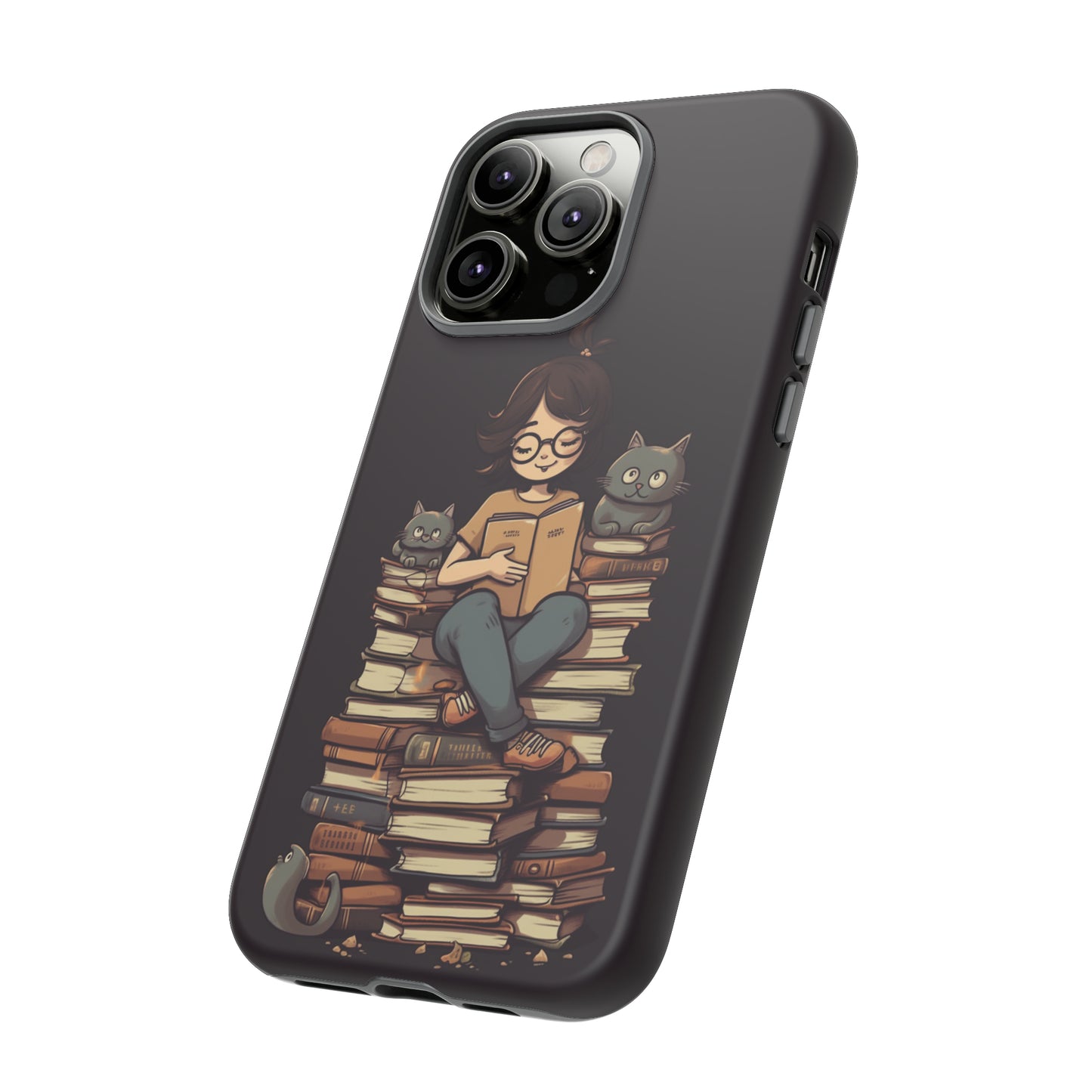 Cats and Books Phone Case