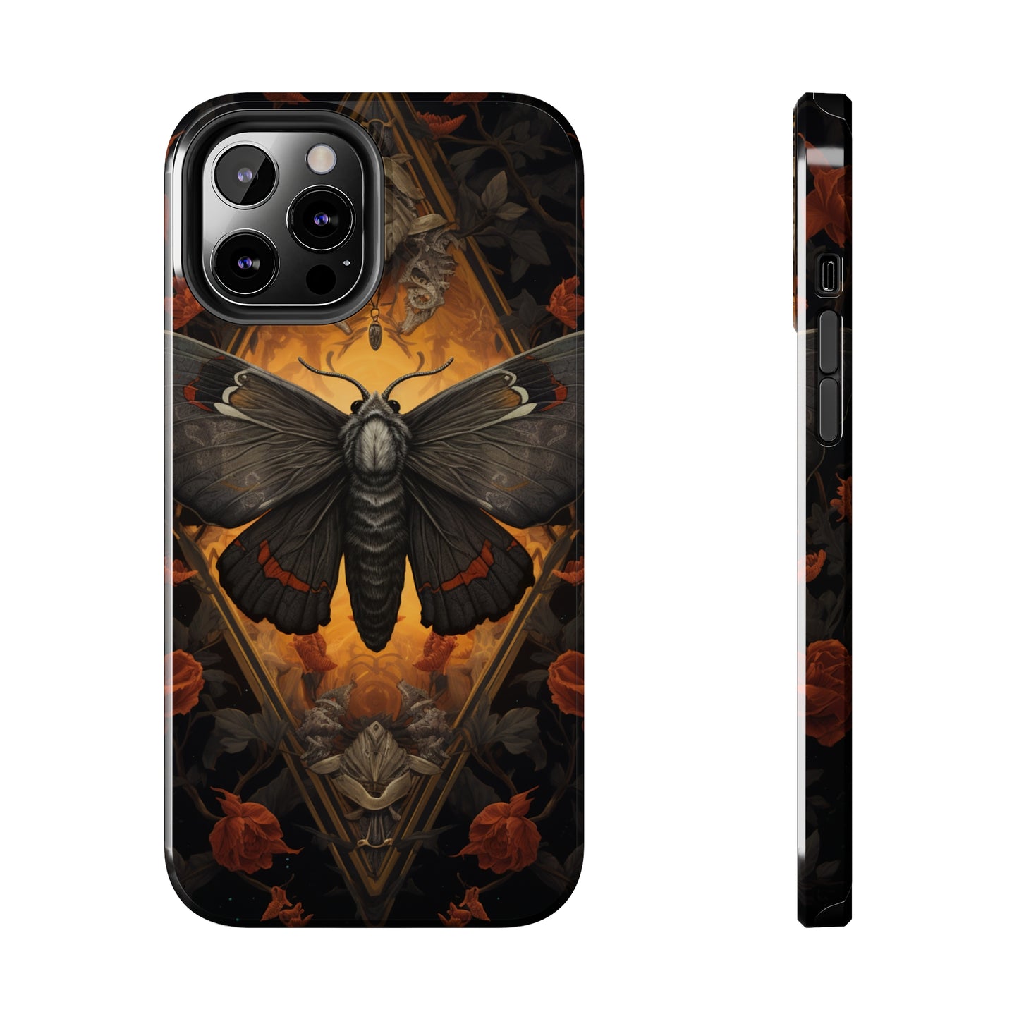 iPhone Case | Lost in Thought: Dark Academia Moth iPhone Tough Case