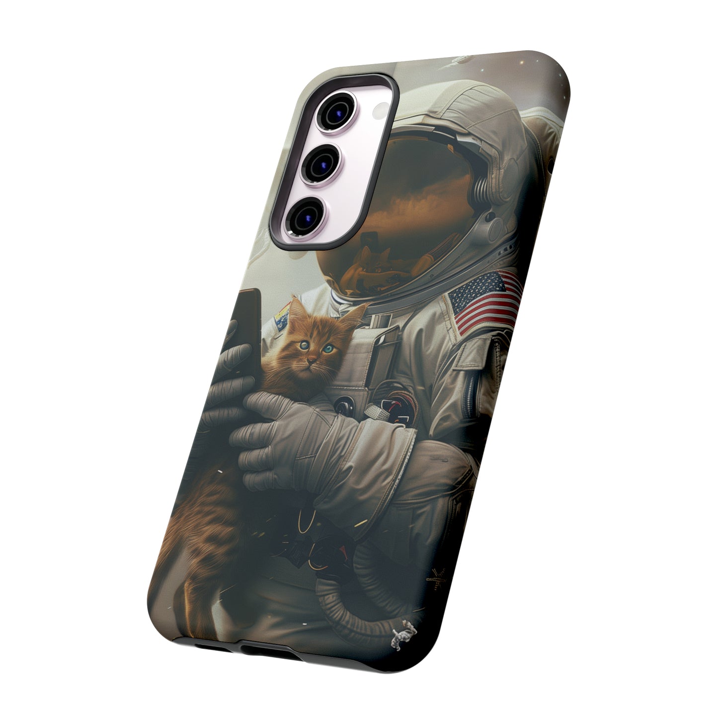 The Astronaut and the Cat Phone Case