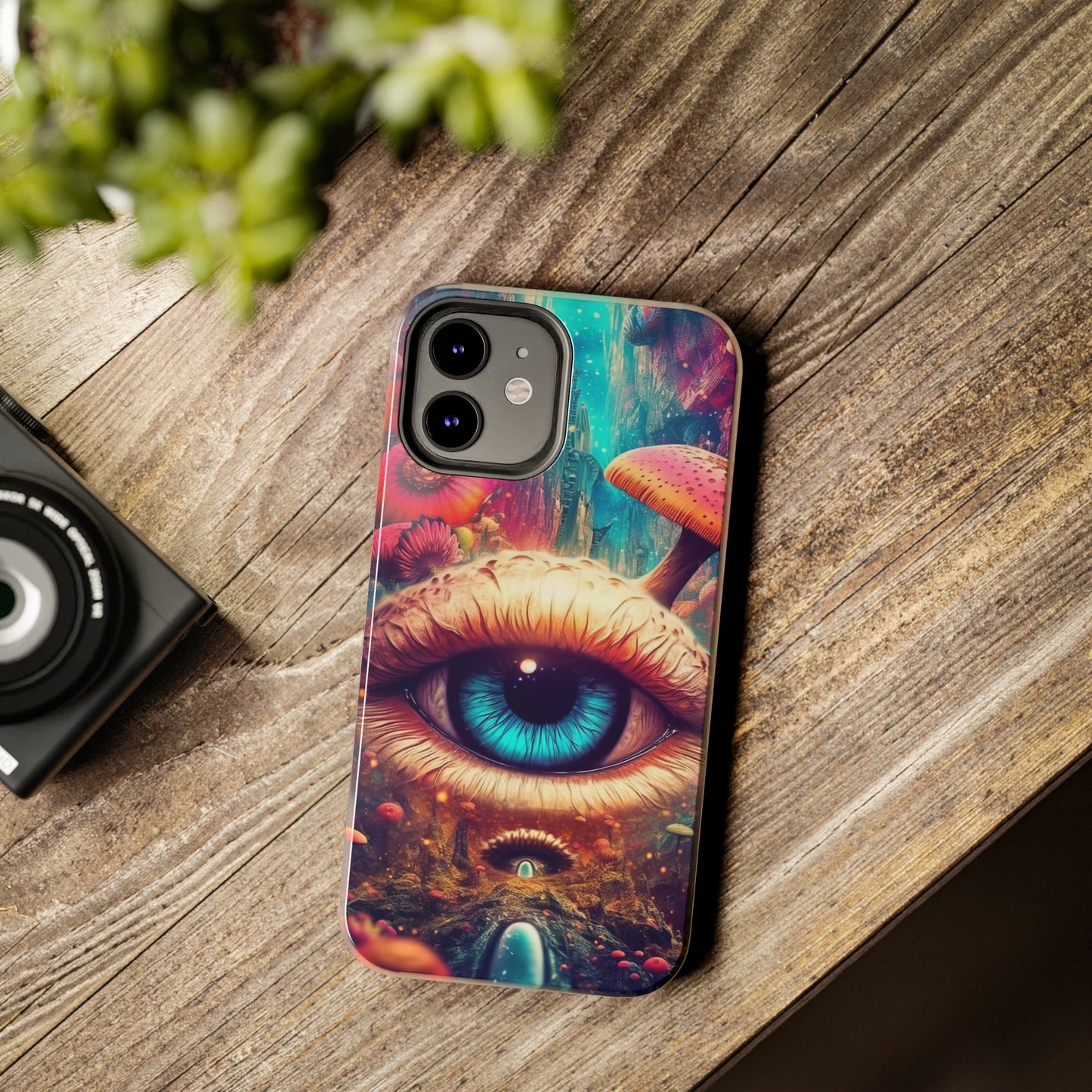 Eye of the Mushroom Psychedelic Art iPhone Case | Embrace the Trippy Enigma