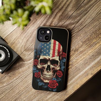 American Pride with an Edgy Spin: Skull USA Flag iPhone Case – Modern Protection Meets Patriotic Design