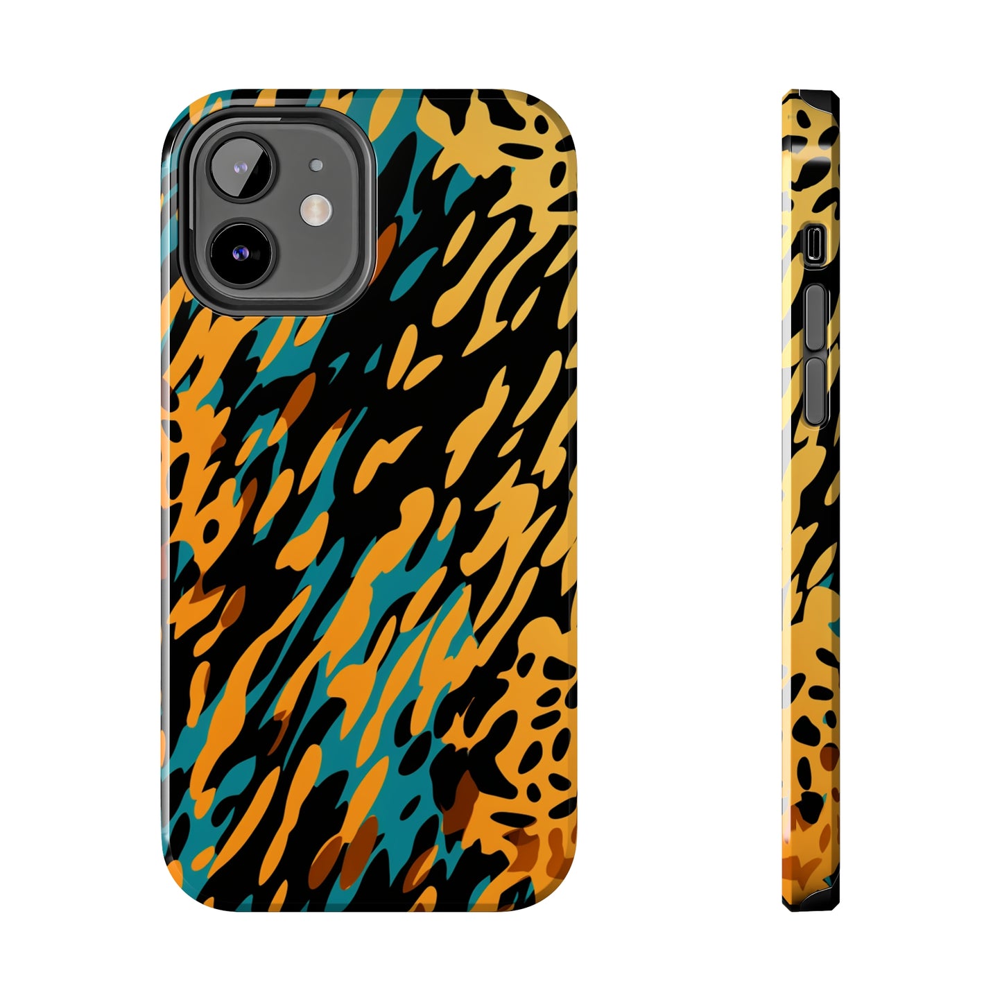 Luxury Leopard & Retro Magic Zebra: The Ultimate Wild Duo iPhone Case