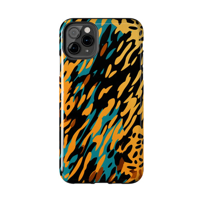 Luxury Leopard & Retro Magic Zebra: The Ultimate Wild Duo iPhone Case