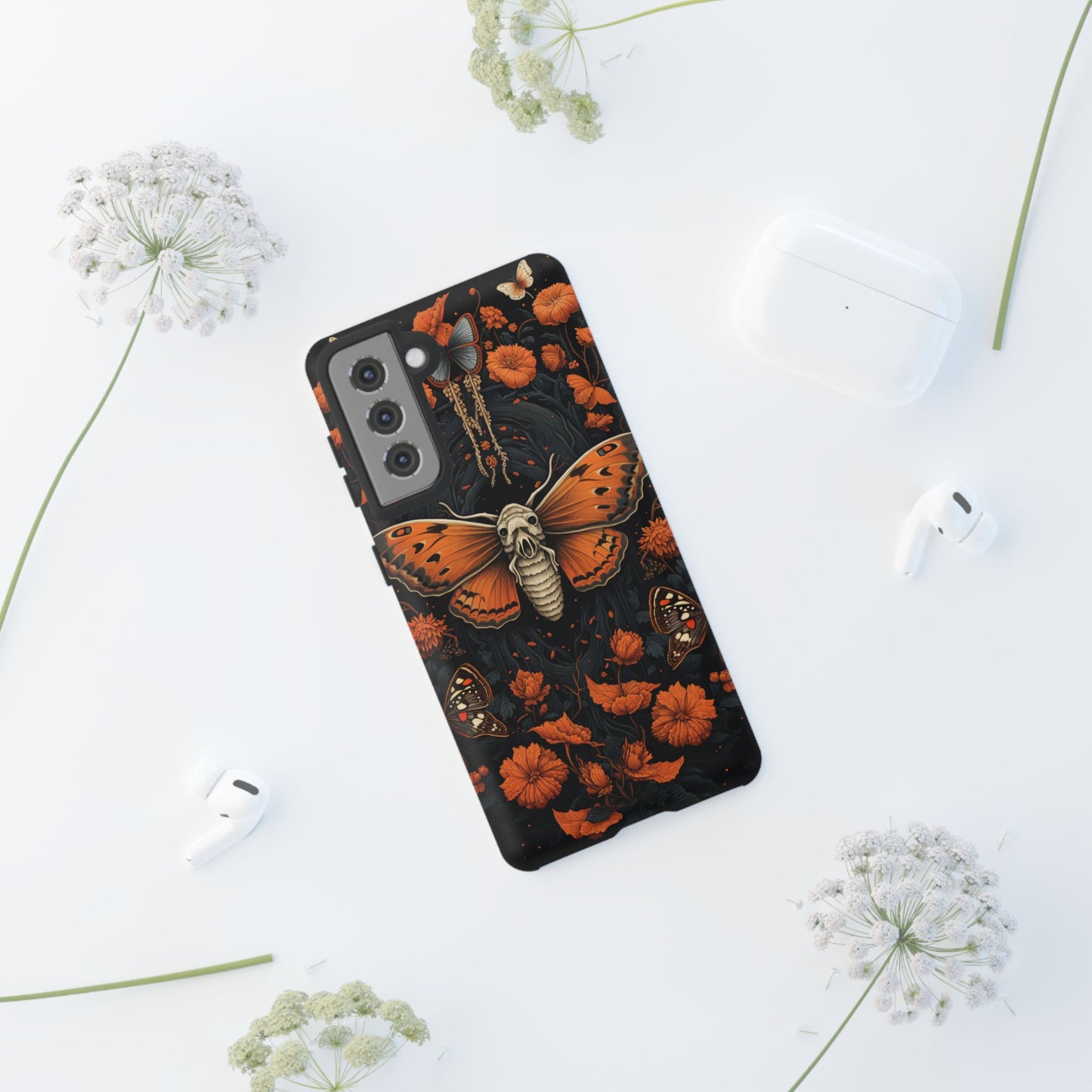 Eerie Elegance Halloween Goth Moth Phone Cover