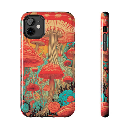 Trippy Magic Mushroom Tough iPhone Case | Embrace the Psychedelic Art