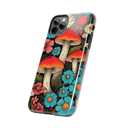 Psychedelic Retro Mushrooms iPhone case | Dive into Vintage Vibes