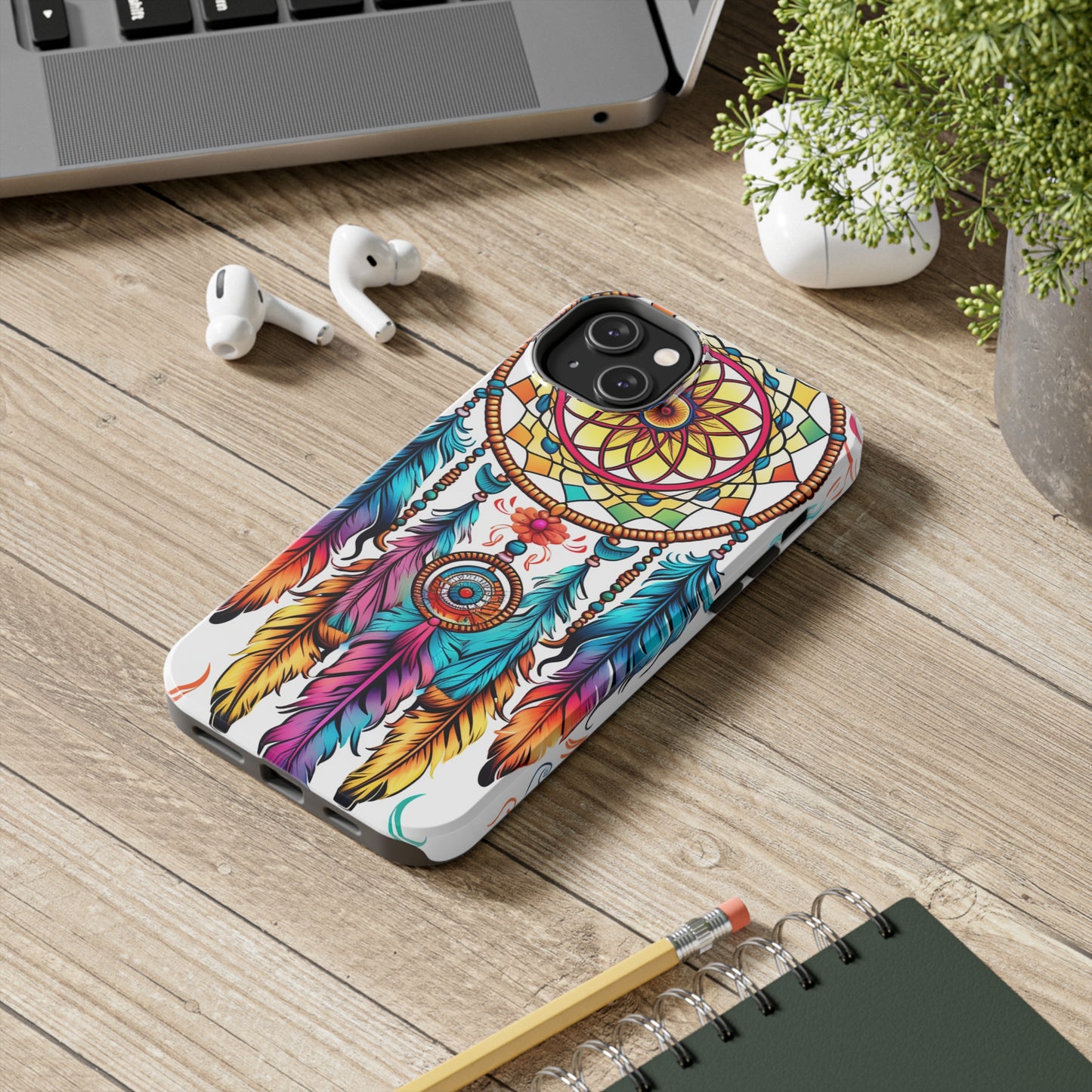 Psychedelic Native American Dreamcatcher iPhone Case | Fusion of Art and Cultural Heritage