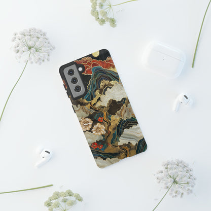 Chiyogami Stained Glass Floral Mountain Phone Case