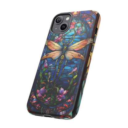 Art Nouveau Stained Glass Dragonfly Phone Case