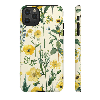 Floral Sage Yellow Wildflower Phone Case