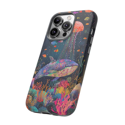 Whale Shark, Turtle, Jellyfish Phone Case