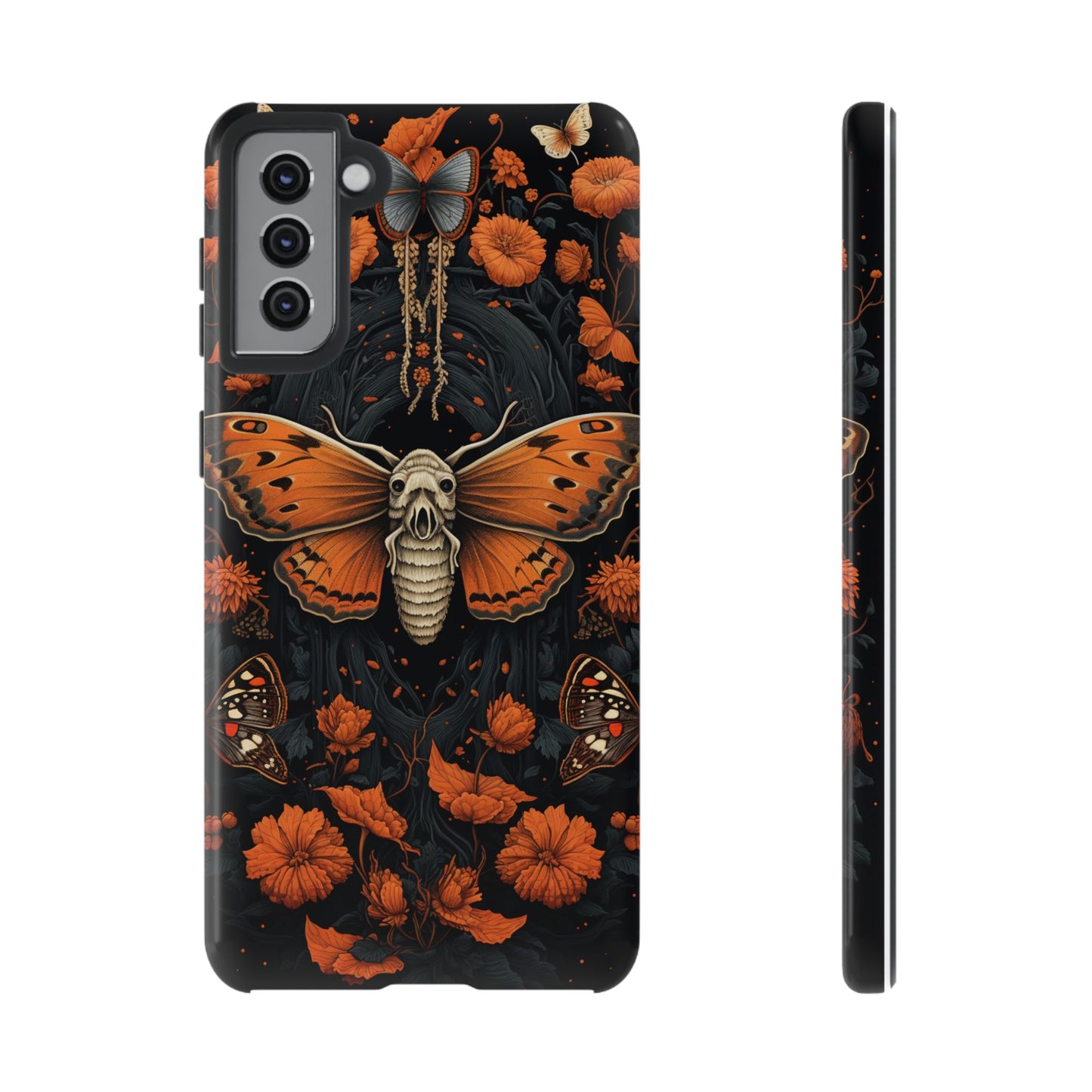 Eerie Elegance Halloween Goth Moth Phone Cover