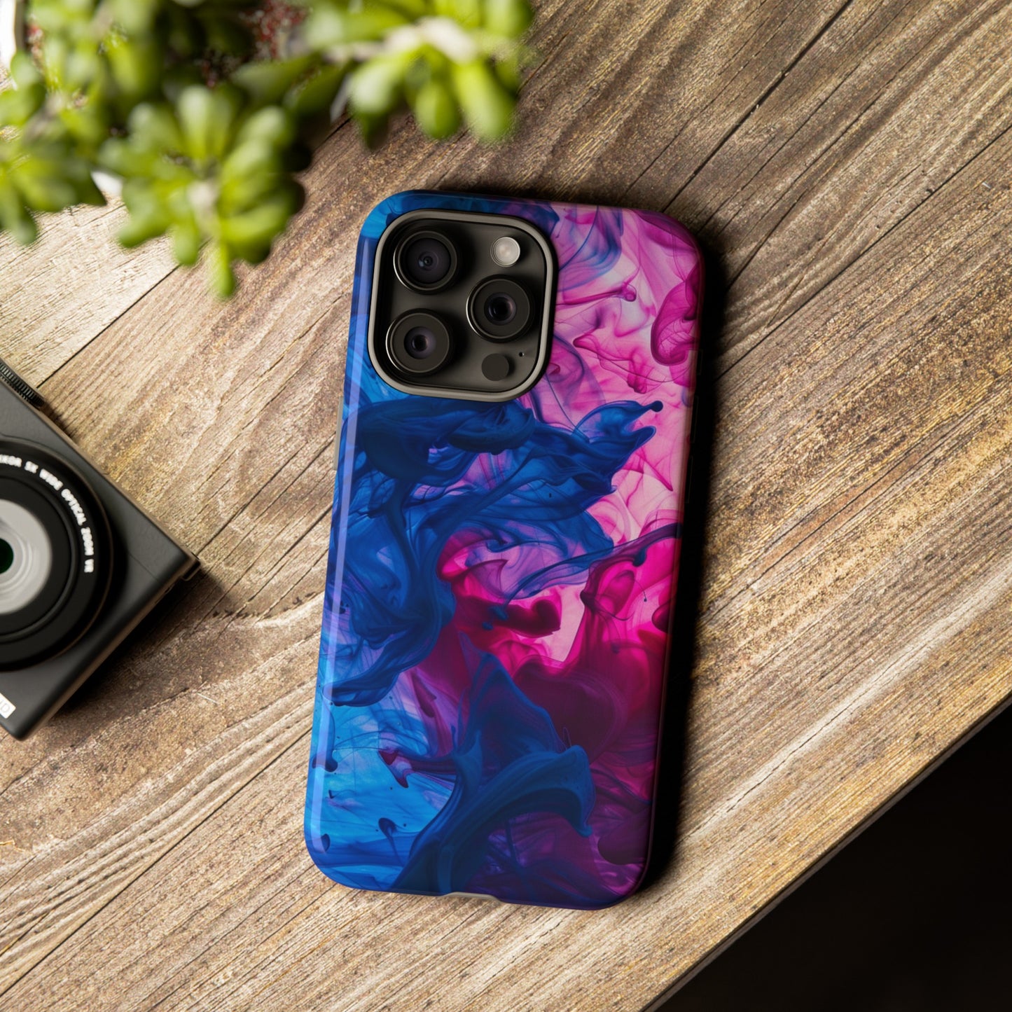 Magenta and Blue Color Explosion Phone Case